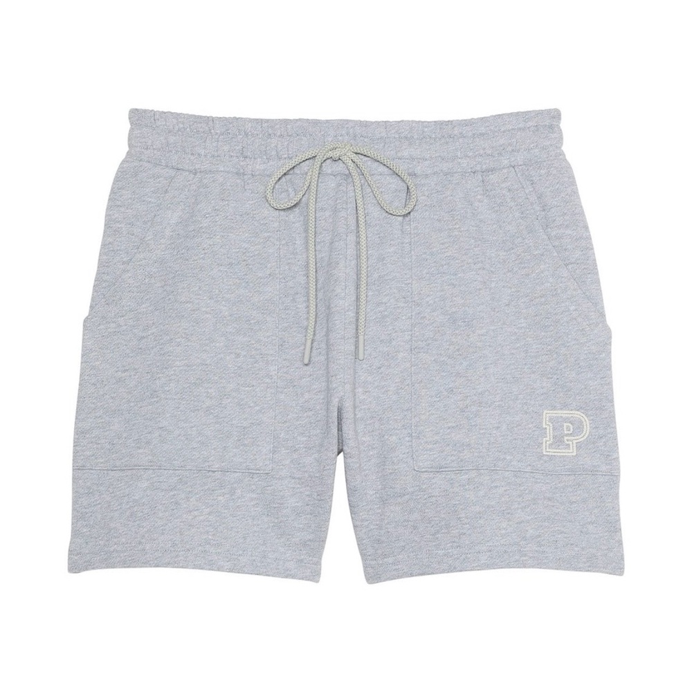 PINK VICTORIA’S SECRET Ivy Fleece Sweat Shorts High Rise Relaxed Fit Grey XL - Picture 2 of 13